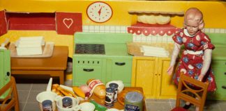 The Case of Leftist Men Or: How not to make an argument against the Mother’s Day Laurie Simmons, Blonde/ Red Dress/ Kitchen, 1978