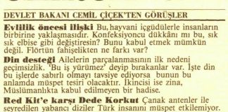 November 24, 1990: Whistle protest against Minister Cemil Çiçek